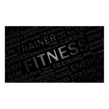 Small Personal Trainer & Fitness Business Card Front View