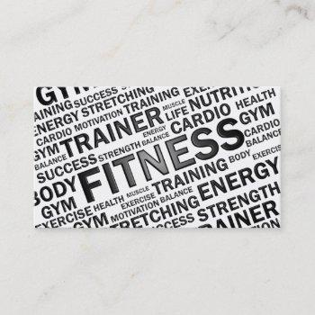 personal trainer & fitness business card