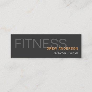personal trainer modern elegant professional mini business card