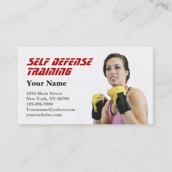 personal trainer self defense business card