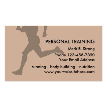 Small Personal Training Business Cards Front View