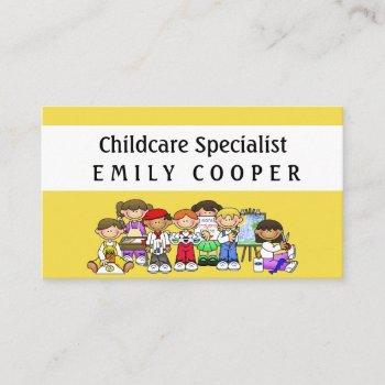 personalize daycare teacher preschool daycare business card