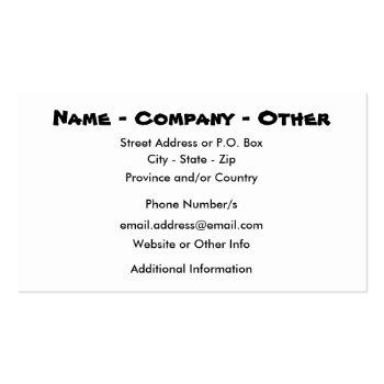 Small Personalize Sub Sandwiches Business Card Back View