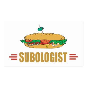 Small Personalize Sub Sandwiches Business Card Front View