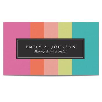 personalized | bright stripes business card
