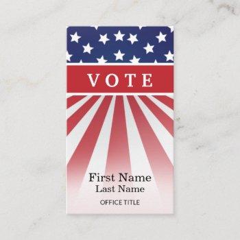 personalized photo campaign election business card