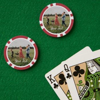 personalized photo & custom text template poker chips