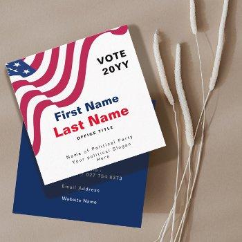 personalized political campaign business card