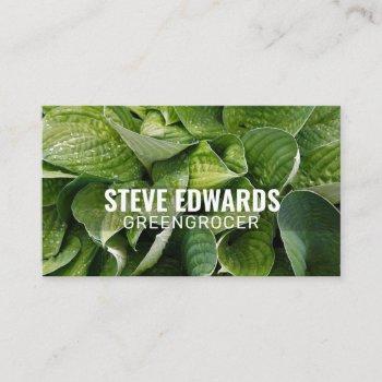 personalized "verdant leaves" (american) business card