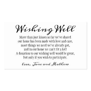 Small Personalized Wedding Wishing Well Cards Front View