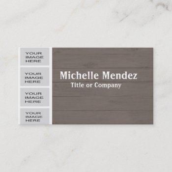 personalized wood photo booth business card