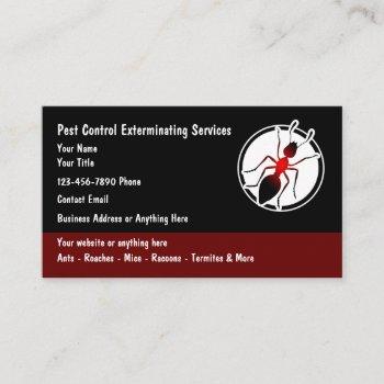 pest control exterminator business cards