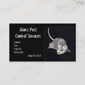 pest control: mouse in pencil: business business card