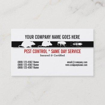 pest vermin control personalize business card