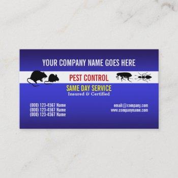 pest vermin control personalize business card