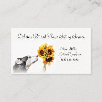 pet and house sitting business cards