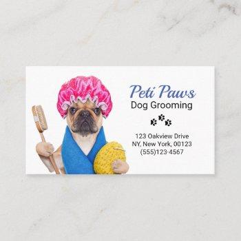 pet dog grooming service business card