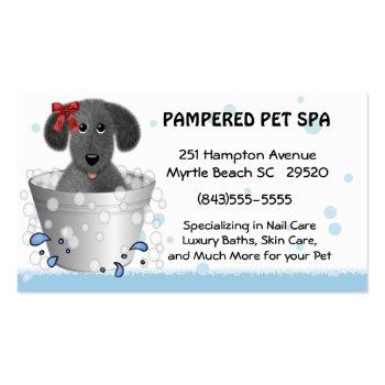 Small Pet Groomer Business Card Front View