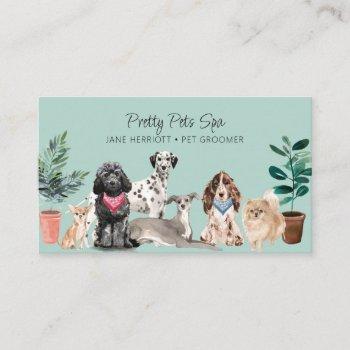 pet grooming pet spa business card