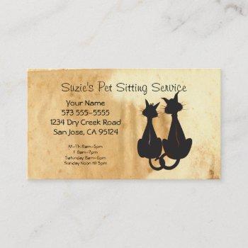 pet sitting service business card