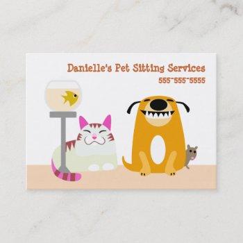 pet sitting services business card