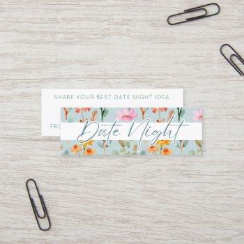 petals and prosecco bridal shower date night idea mini business card