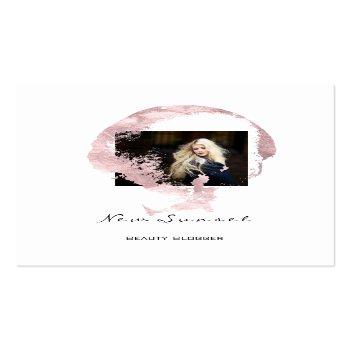 Small Photo Event Planner Blogger White Framed Modern Square Business Card Front View