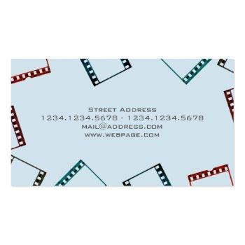 Small Photo Film Tape Pattern Colorful Cover Business Card Back View