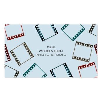 Small Photo Film Tape Pattern Colorful Cover Business Card Front View