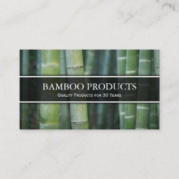 photo of green bamboo  business card