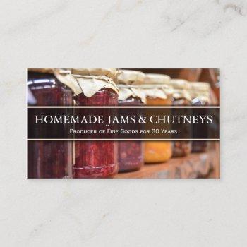 photo of traditional jam in jars - business card