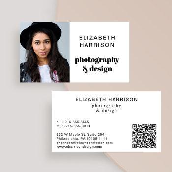 photo qr code professional business card