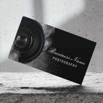 photographer camera black & white photography business card
