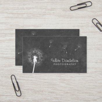 photographer chalkboard dandelion photography business card
