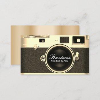 photographer classic gold camera photography business card