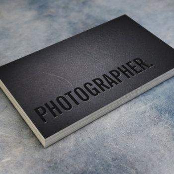photographer minimalist bold text photography business card