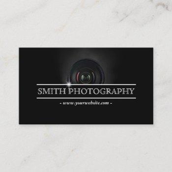 photographer modern camera lens photography business card