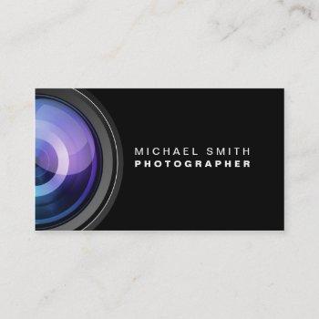 photographer photography camera lens professional business card