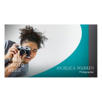 Small Photographer, Photography, Videographer, Camera Business Card Front View