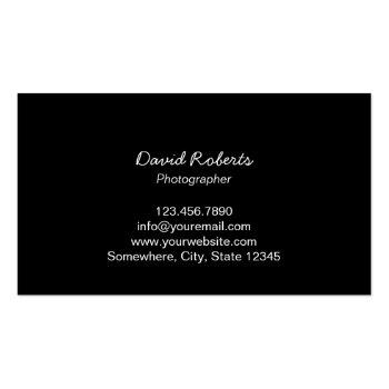 Small Photographer Skyline Aerial Video & Photography Business Card Back View