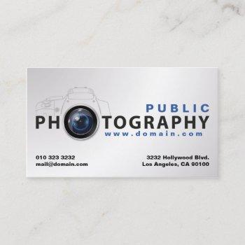 Small Photography Business Card Front View