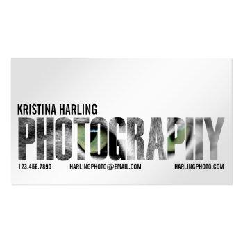 Small Photography Cutout - White Business Card Front View