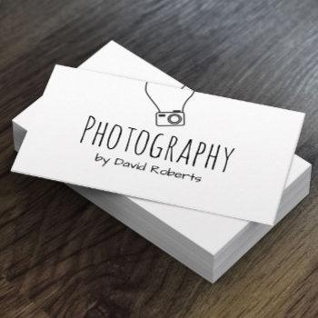 photography hand script minimalist business card