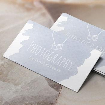 photography photographer camera elegant watercolor business card