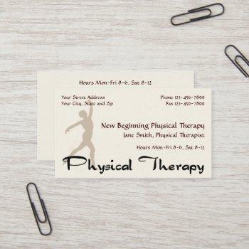 physical therapist therapy business cards