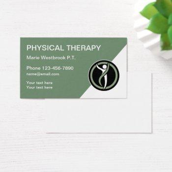 physical therapy modern business cards new