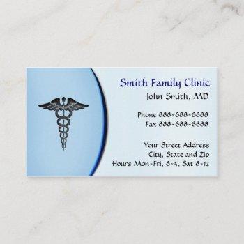 physician doctor medical symbol business card