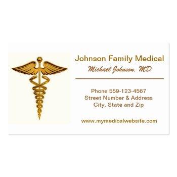 Small Physician's / Medical Doctor's Business Card Front View