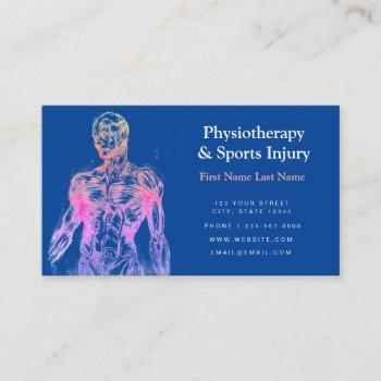 physiotherapy and sports injury business card