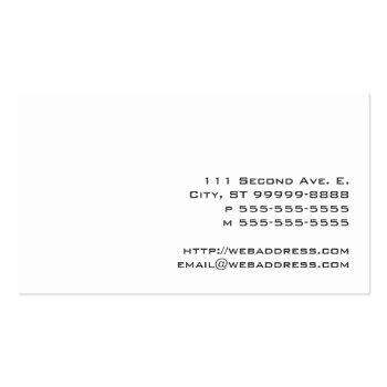 Small Piano Business Card Back View